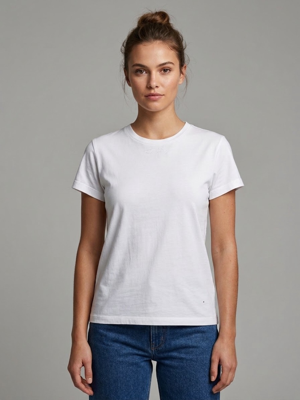 As is - Alexander Wang Classic White 100% Cotton Crewneck T-Shirt